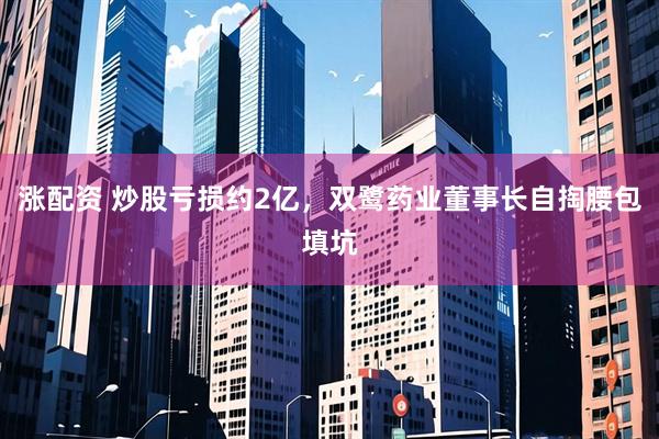 涨配资 炒股亏损约2亿，双鹭药业董事长自掏腰包填坑